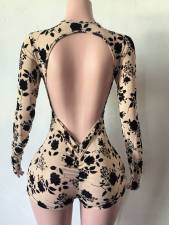 Pre Order: About 7 work days shipping Mesh Printed Romper YUEM-202696