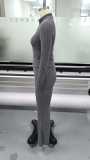 Slim Cropped Cardigan High-Waisted Flared Pants Two Piece Set GMYS-WL260723