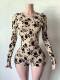Pre Order: About 7 work days shipping Mesh Printed Romper YUEM-202696