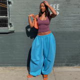 Solid Color Loose Pants GZJQ-K6P19879A
