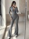 Slim Cropped Cardigan High-Waisted Flared Pants Two Piece Set GMYS-WL260723