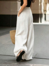 Solid Color Loose Wide Leg Pants GSRX-998