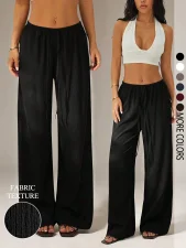 Solid Color Drawstring Loose Pants GSRX-992