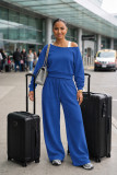 Sport Long Sleeve Solid Color Two PIece Pants Set AIL-374