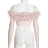 One Shoulder Long Sleeve Tops GDSF-Y26TP431