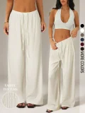 Solid Color Drawstring Loose Pants GSRX-992
