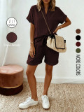 Casual Short Sleeve Shrot 2 Piece Set GSRX-993