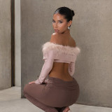 One Shoulder Long Sleeve Tops GDSF-Y26TP431