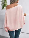 Solid Color Bat Sleeve Loose Top GSRX-1013