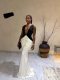 Deep V Neck Ruched Evening Dress GADE-11679