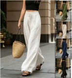Solid Color Loose Wide Leg Pants GSRX-998