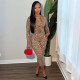 Leopard Printed Long Sleeve Three Piece Pants Set GDSF-D26ST401
