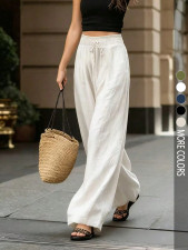Solid Color Loose Wide Leg Pants GSRX-998