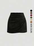 Fashion Solid Color Mini Skirt GSRX-1008