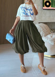 Solid Color Loose Lantern Pant AIL-372