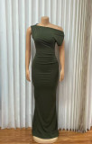 Slash Shoulder Sleeveless Bodycon Dress GMYU-10517