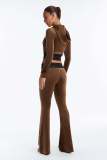 Long Sleeve Hooded Top Two Piece Pants Set YD-8867