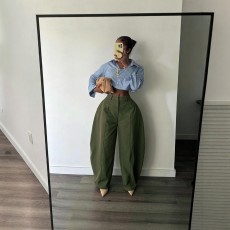 Solid Color Loose Lantern Pants GQLK-6698-1