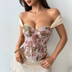 Oil Painting Printed Sling Tank Top GPBY-VE8634