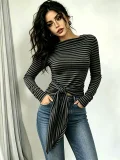 Stripe Long Sleeve T Shirt GMYS-WL260711