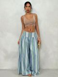 Bohemian Striped Printed Wide Leg Pants GMYS-WL260722