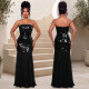 Sexy Sequin Off Shoulder Evening Dress BY-7862