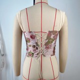 Oil Painting Printed Sling Tank Top GPBY-VE8634