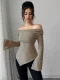 Knits Long Sleeve Irregular Top GMYS-LWZ8306
