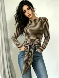 Stripe Long Sleeve T Shirt GMYS-WL260711