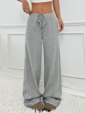 Solid Color Stripe Loose Pants GMYS-LWZ8175