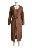 Solid Color Sweater Three Piece  Shorts Set YS-S869