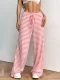 Solid Color Stripe Loose Pants GMYS-LWZ8175