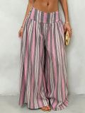 Bohemian Striped Printed Wide Leg Pants GMYS-WL260722