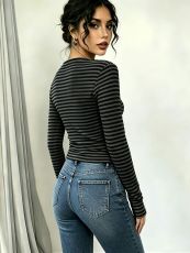 Stripe Long Sleeve T Shirt GMYS-WL260711