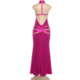 Sleeveless Hollow Out Backless Maxi Dress DLSF-K6D19282A