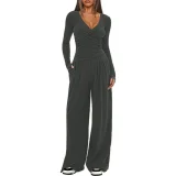 Casual Solid Color Long Sleeve Pants 2 Piece Set GMYS-LWZ8277