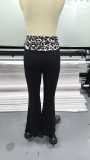 Color Block Patchwork Micro Flare Pants GMYS-WL260718