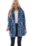 Plus Size Leopard Printed Long Sleeve Loose Coat GMYS-LWZ9092