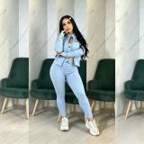 VIP1 Printed Solid Color Yoga Three Piece Pants Set QYLF-0195