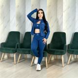 VIP1 Printed Solid Color Yoga Three Piece Pants Set QYLF-0195