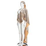 Deep V Neck Long Cloak Bodysuit(With Headscarf) GDSF-Q26BS240