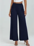 Solid Color High Waist Casual Loose Pants GMYS-LWZ8063