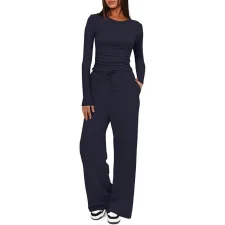 Solid Color Long Sleeve Casual Pants Suit GMYS-LWZ8263