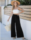 Solid Color High Waist Casual Loose Pants GMYS-LWZ8063