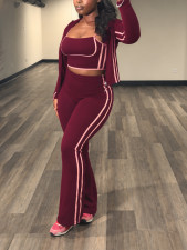 Contrast Color Sling Three Piece Pants Set HNIF-TY047