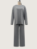 Solid Color Long Sleeve Knits 2 Piece Pants Set GMYS-LWZ8262