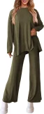Solid Color Long Sleeve Knits 2 Piece Pants Set GMYS-LWZ8262