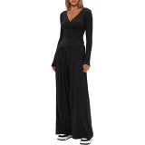 Casual Solid Color Long Sleeve Pants 2 Piece Set GMYS-LWZ8277