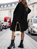 Plus Size Fury Long Sleeve Lapel Plush Coat GMYS-LWZ8148