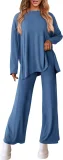 Solid Color Long Sleeve Knits 2 Piece Pants Set GMYS-LWZ8262